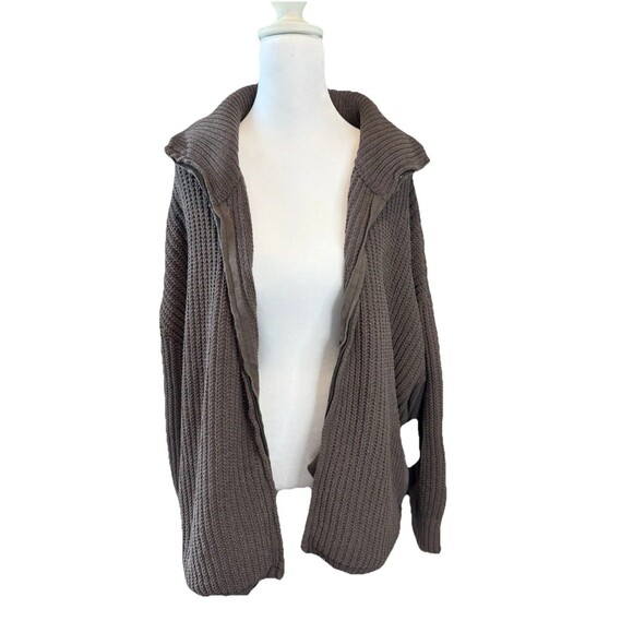 New Women's FLX Chenille Zip-Up Commuter Sweater Brown Plum Size L - Picture 7 of 12